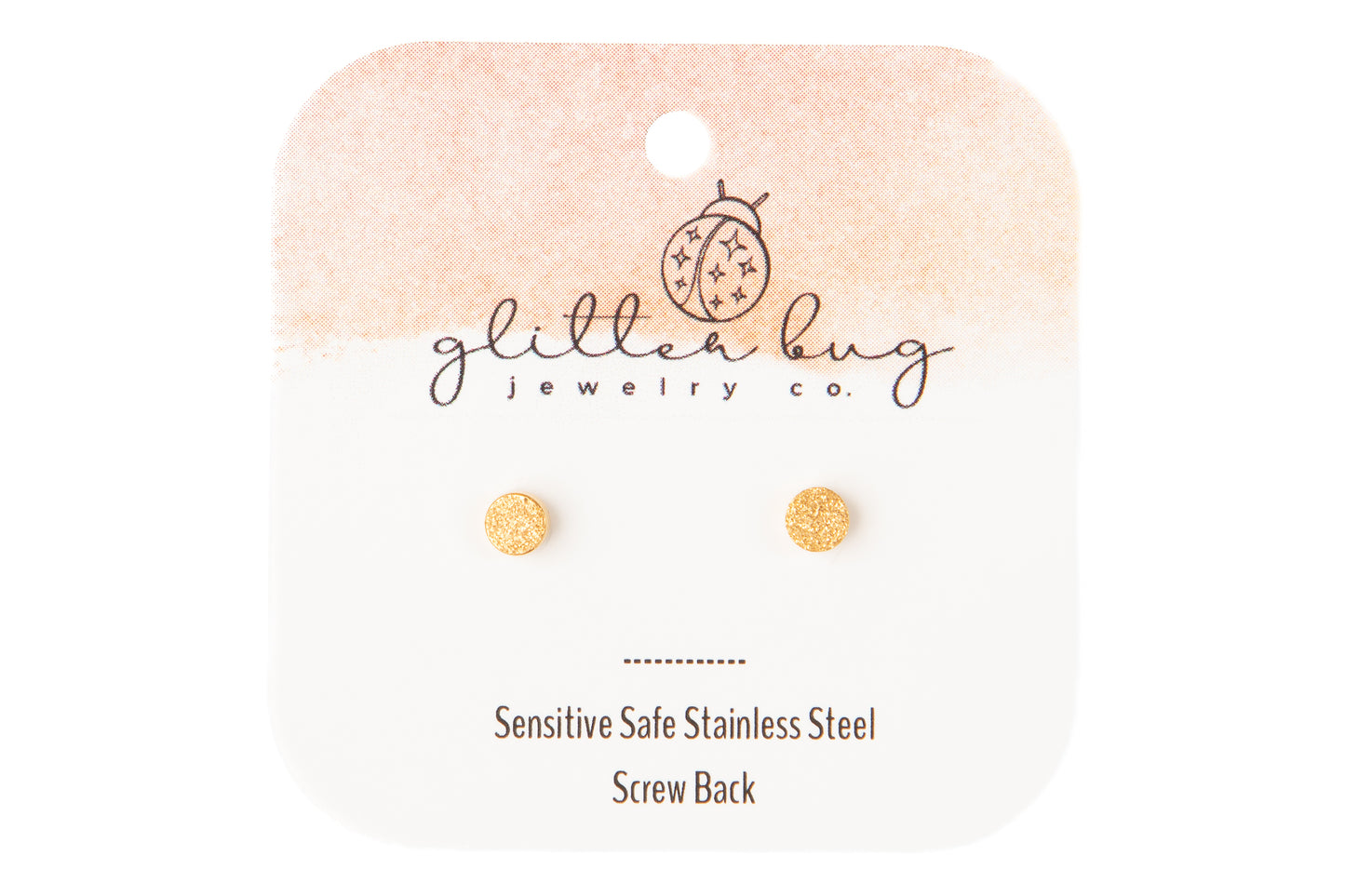 Flat Sparkle Screw Back Stud