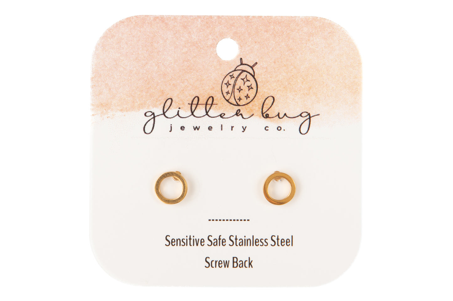 Circle Screw Back Stud