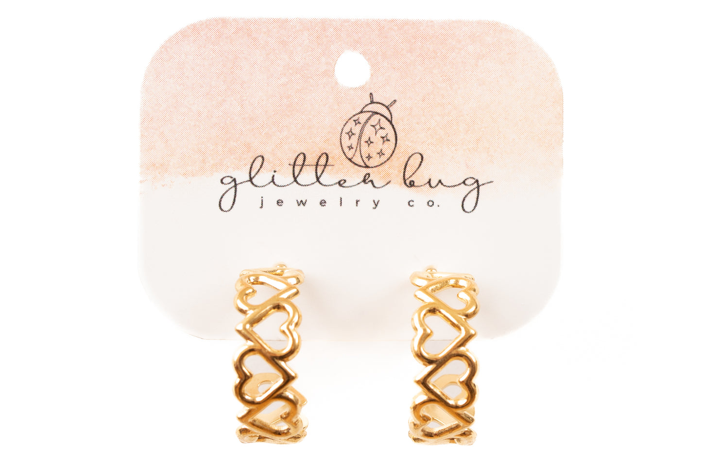 Group Hearts Stud Hoop