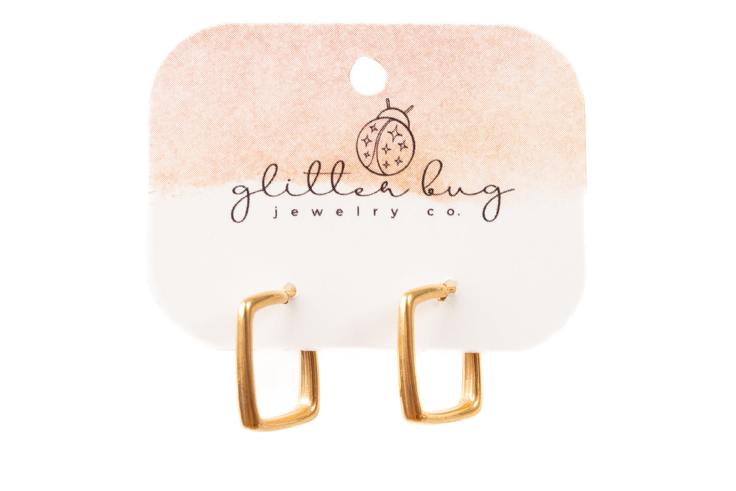Cool Rectangle Stud Hoop