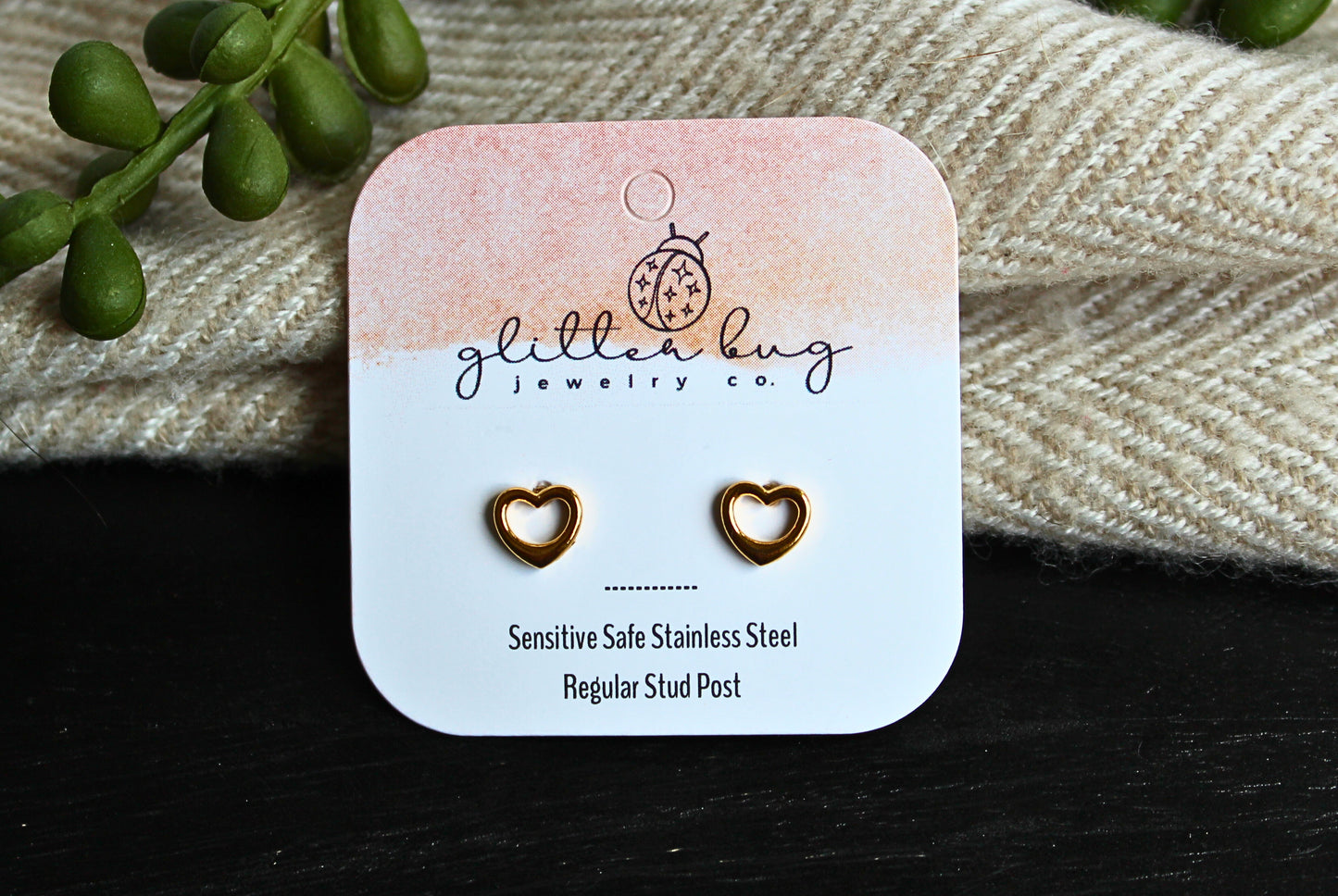 Hollow Heart Stud Post