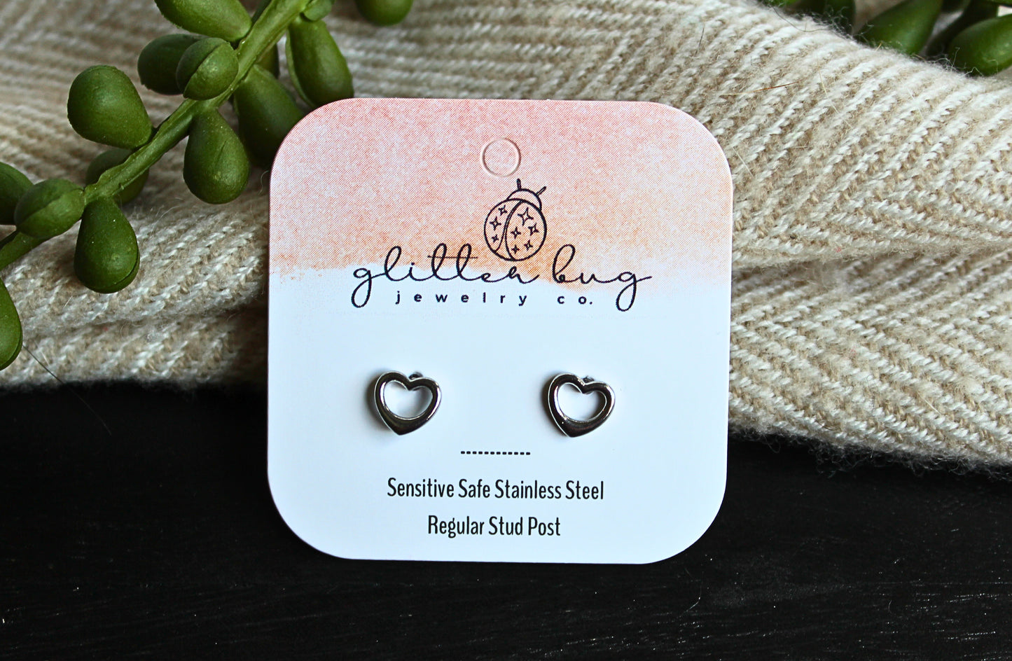 Hollow Heart Stud Post