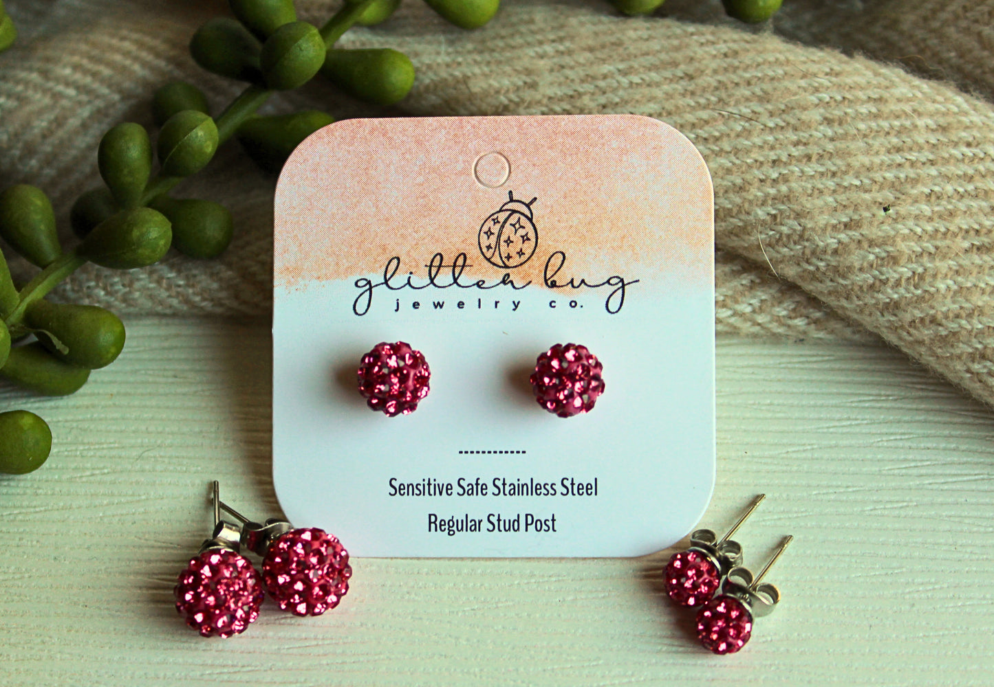 Glitter Ball 8m Earrings