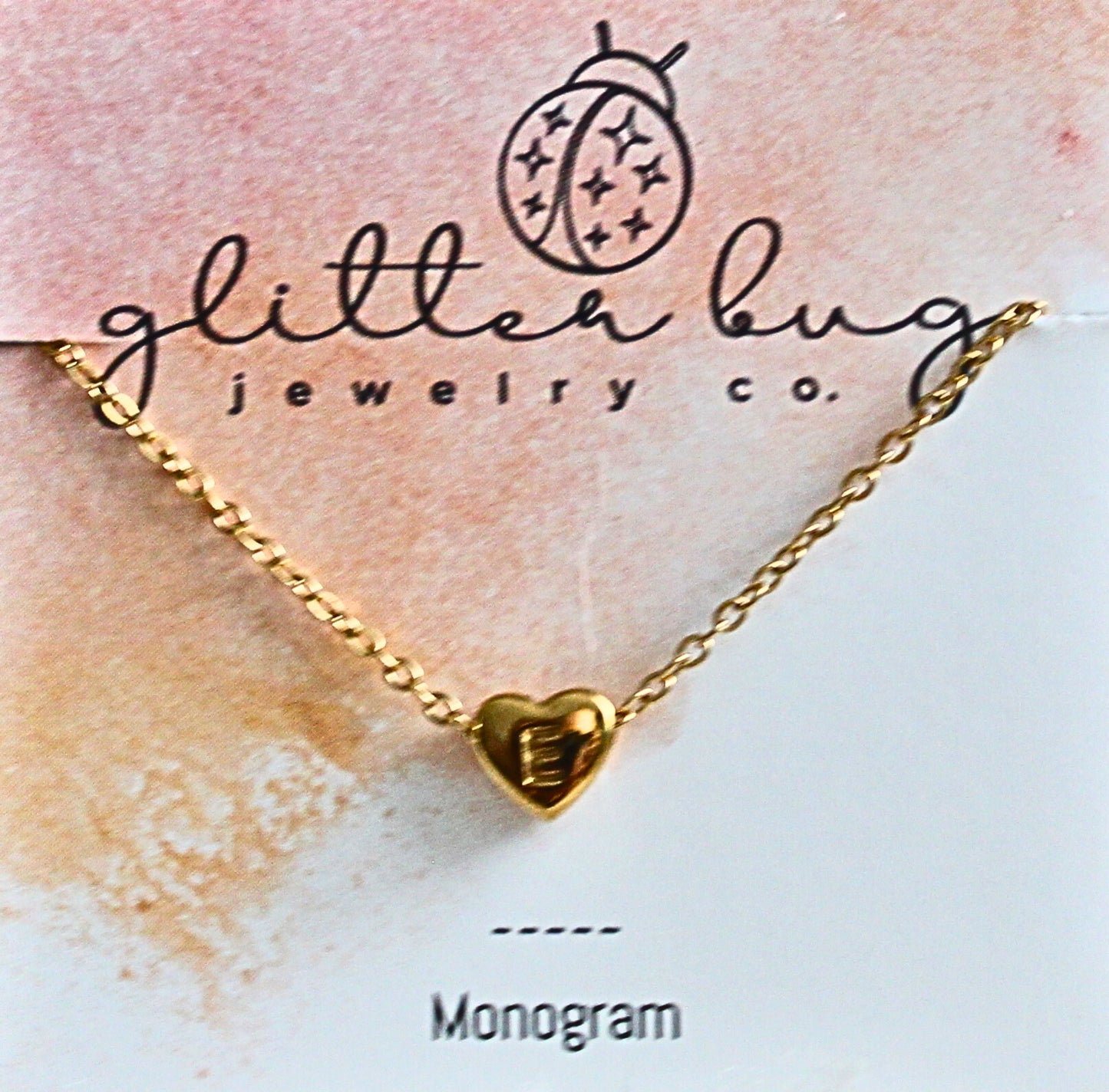 Monogram in Heart Necklace