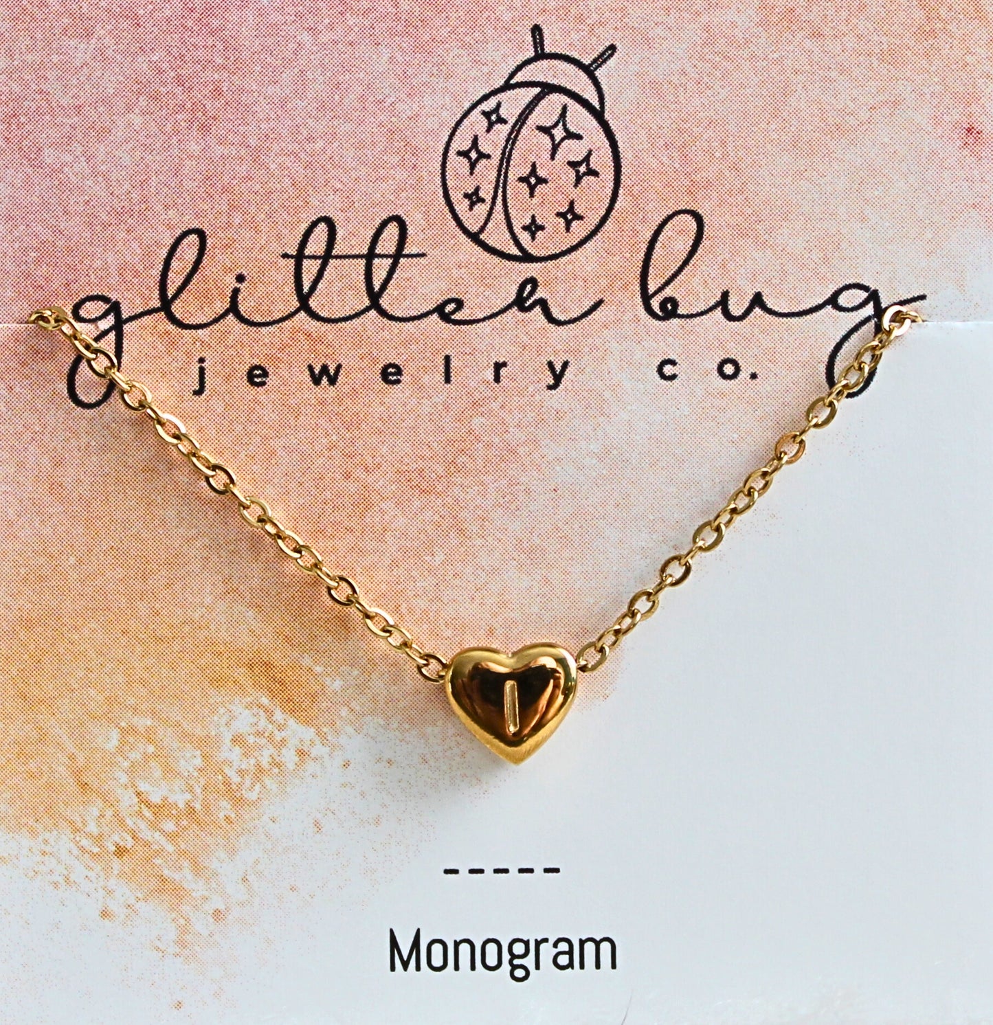 Monogram in Heart Necklace