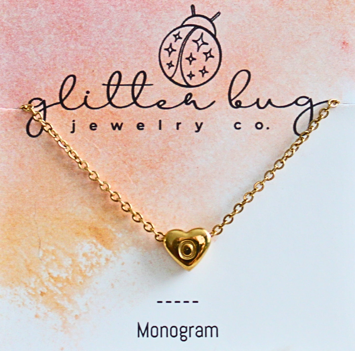 Monogram in Heart Necklace