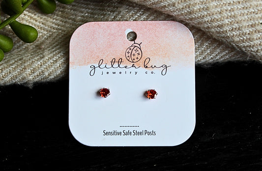 Birthstone Stud Earrings