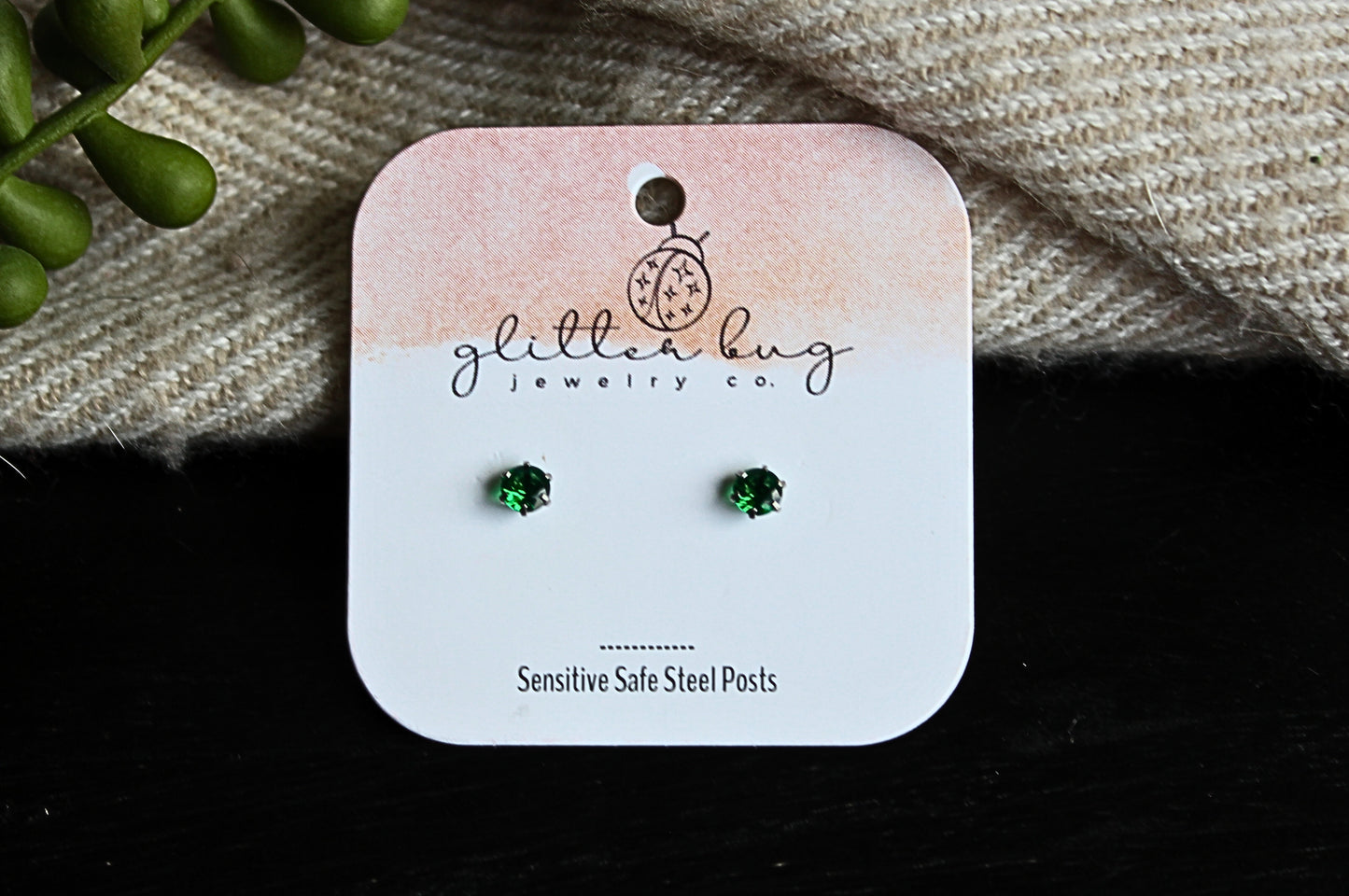 Birthstone Stud Earrings