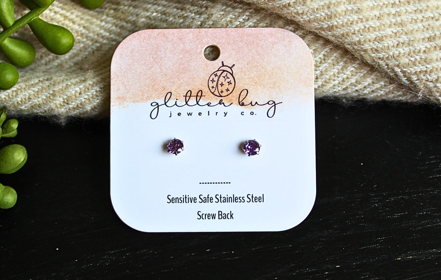 Birthstone Stud Earrings