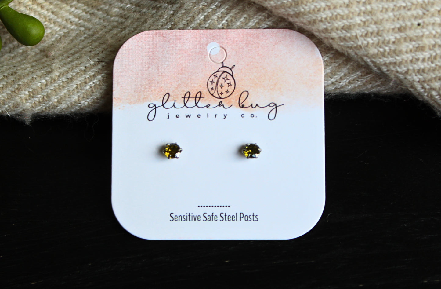 Birthstone Stud Earrings