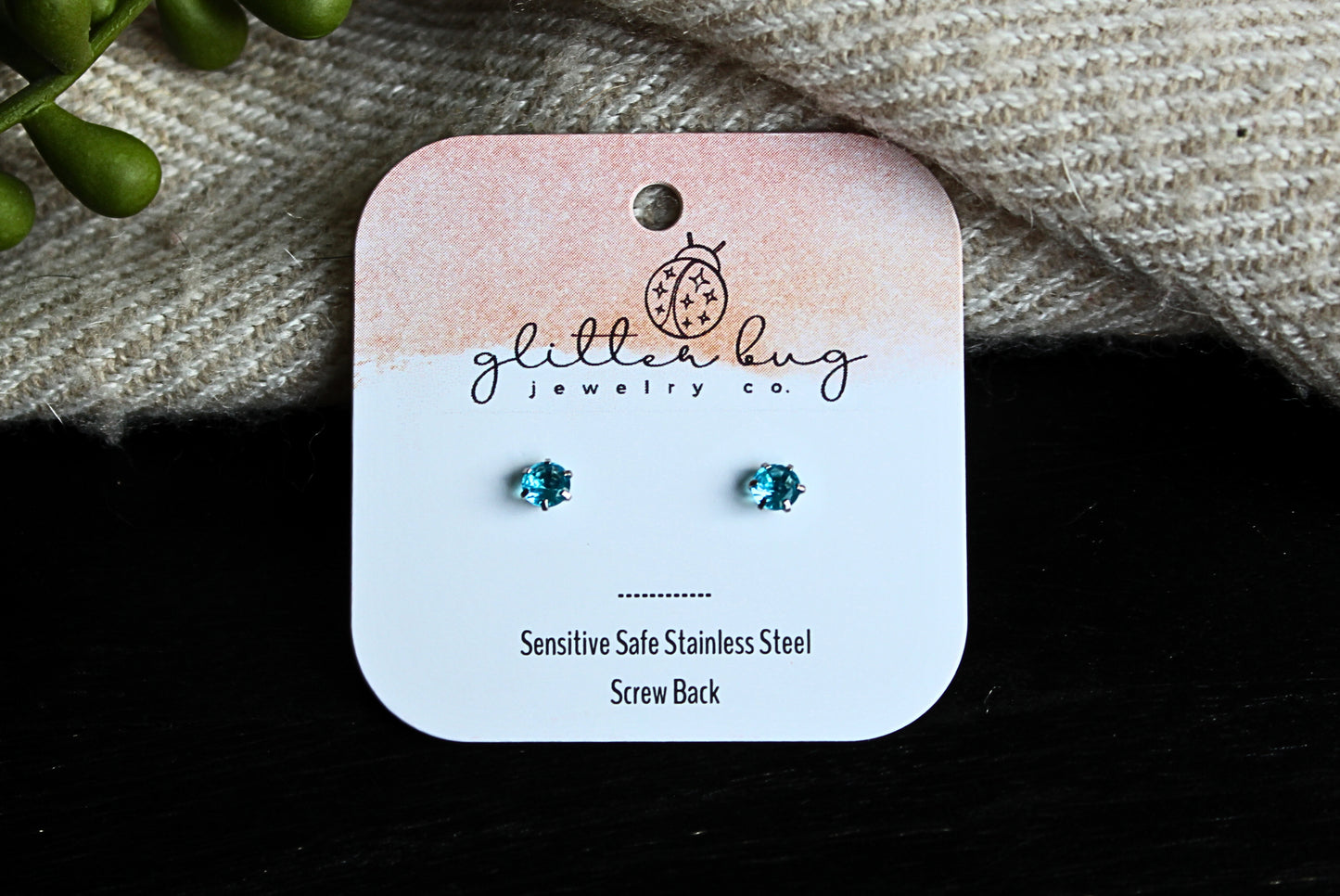 Birthstone Stud Earrings