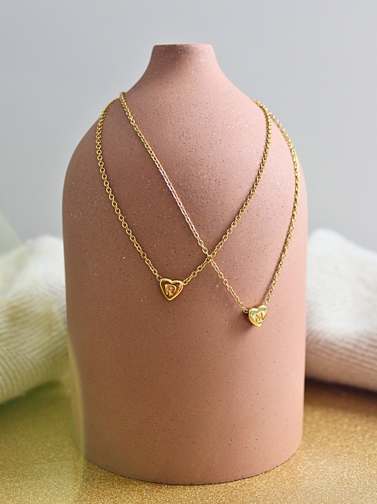 Monogram in Heart Necklace