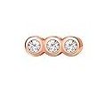 Triple Gem Screw Back Stud