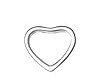Hollow Heart Screw Back Stud